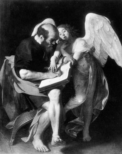 Caravaggio San Mateo y el Ángel 1602
