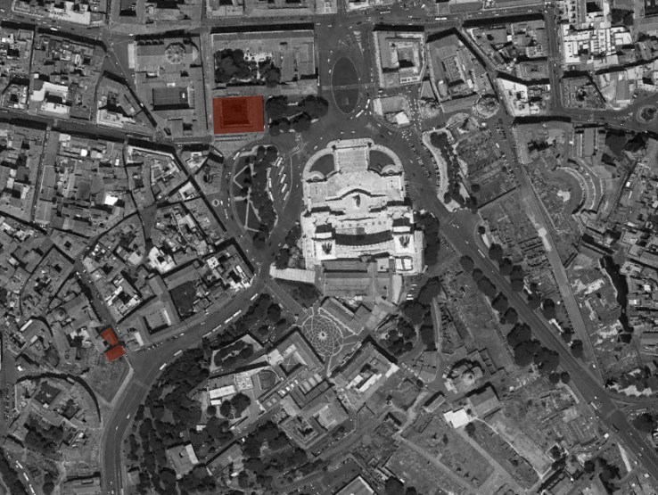 Nolli Campidoglio desplazamientos actual 2