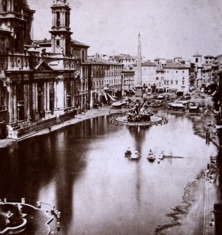 Piazza Navona en verano 1865